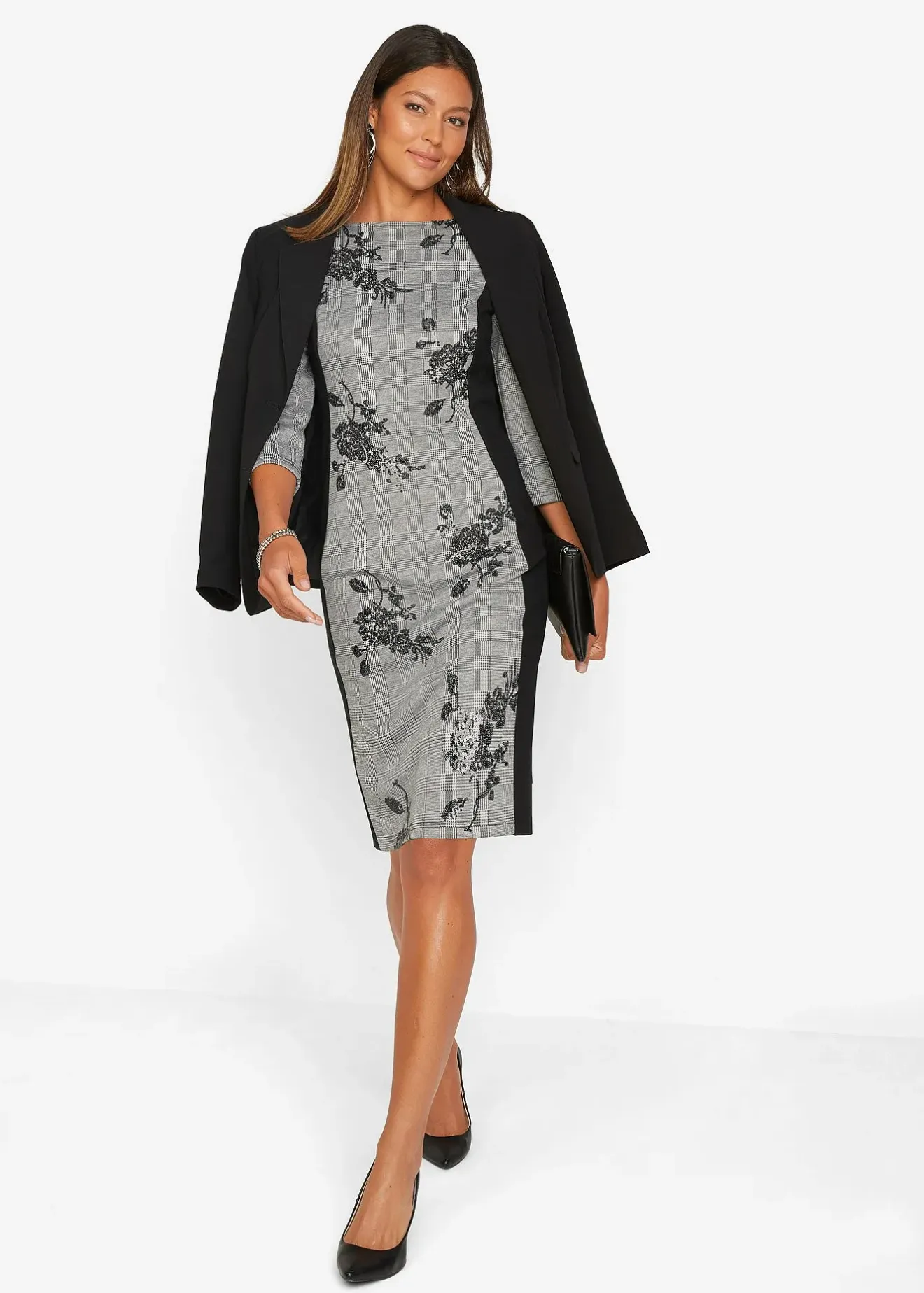 bonprix Robe fourreau avec sequins brodés|Femme Robes