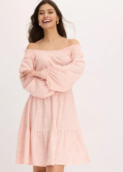 Femme bonprix Robes|Robe imprimée col Bardot