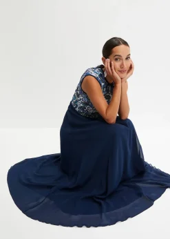 Femme bonprix Mode Festive|Robes|Robe longue à dentelle