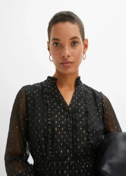 Femme bonprix Robes|Robe longue à effet brillant