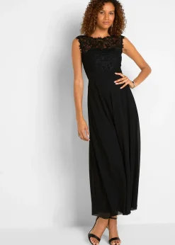 bonprix Robe longue avec dentelle|Femme Mode Festive|Robes