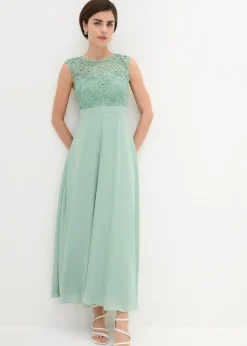 bonprix Robe longue avec dentelle|Femme Mode Festive|Robes