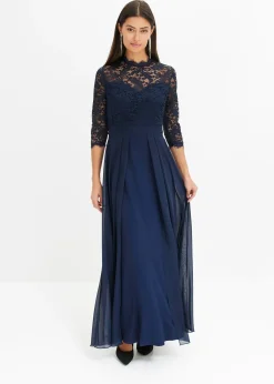 bonprix Robe longue avec dentelle|Femme Mode Festive|Robes