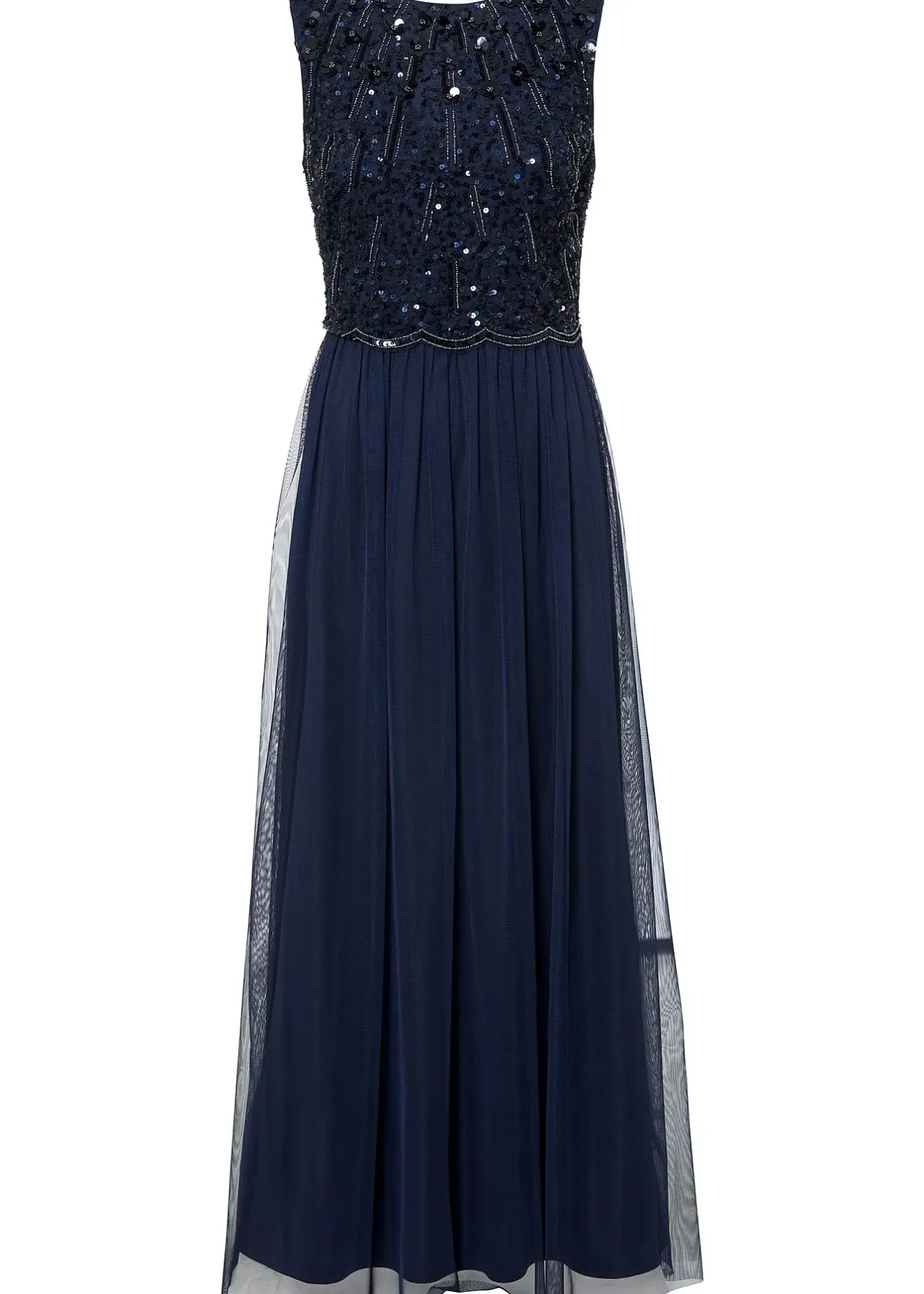 Femme bonprix Tailles Petite|Robe longue avec haut brodé de sequins