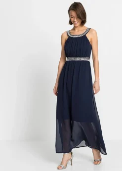 bonprix Robe longue avec strass|Femme Mode Festive|Robes