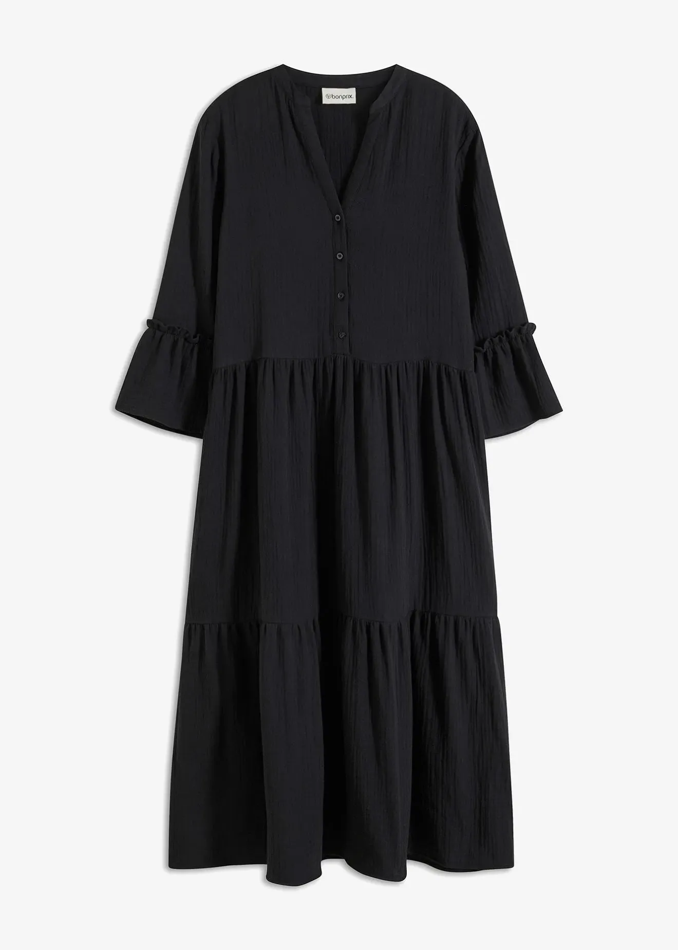 Femme bonprix Robes|Tailles Petite|Robe longue en gaze de coton douce