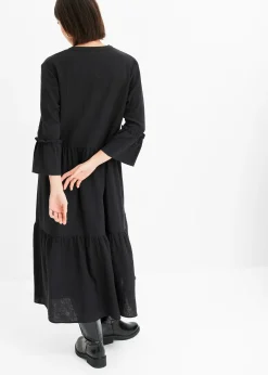 Femme bonprix Robes|Tailles Petite|Robe longue en gaze de coton douce