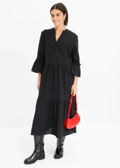 Femme bonprix Robes|Tailles Petite|Robe longue en gaze de coton douce