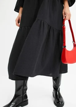 Femme bonprix Robes|Tailles Petite|Robe longue en gaze de coton douce