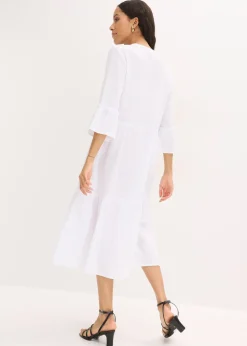 bonprix Robe longue en gaze de coton douce|Femme Tailles Petite