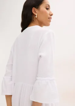 bonprix Robe longue en gaze de coton douce|Femme Tailles Petite