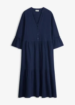 Femme bonprix Tailles Petite|Robe longue en gaze de coton douce