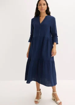 Femme bonprix Tailles Petite|Robe longue en gaze de coton douce