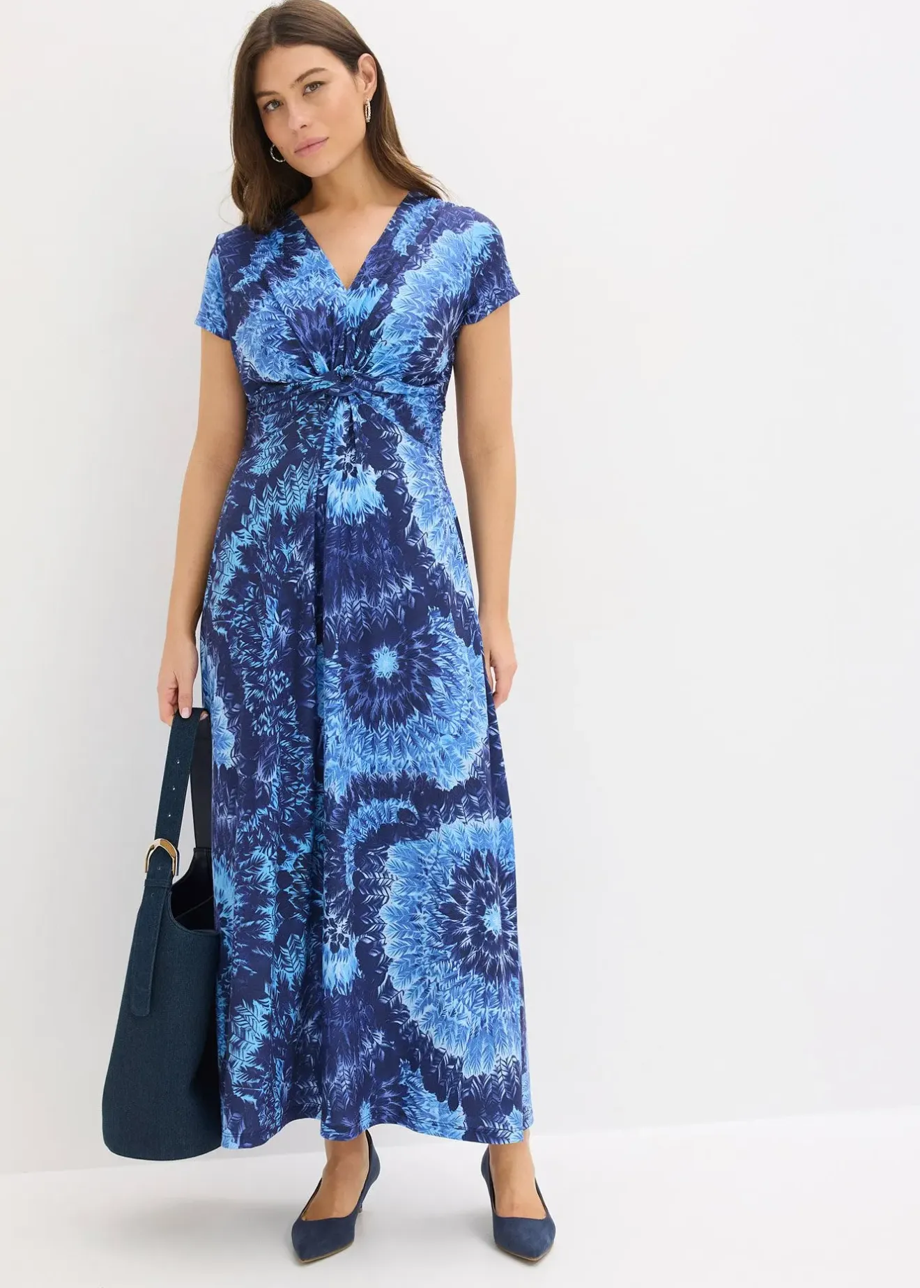 Femme bonprix Robes|Robe longue en jersey imprimé