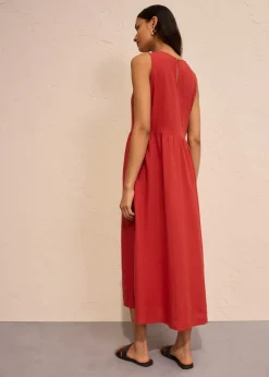 Femme bonprix Robes|Robe longue en léger mélange de lin et viscose