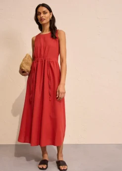 Femme bonprix Robes|Robe longue en léger mélange de lin et viscose