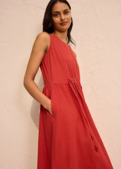 Femme bonprix Robes|Robe longue en léger mélange de lin et viscose