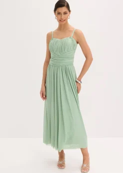 bonprix Robe longue en mesh, avec plusieurs façons de la porter|Femme Mode Festive|Robes