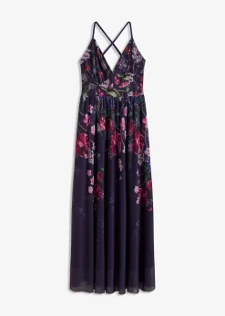 bonprix Robe longue en tulle délicat avec bretelles|Femme Mode Festive|Robes