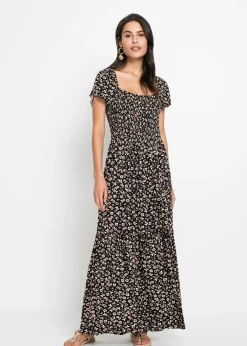 bonprix Robe longue en viscose|Femme Tailles Petite|Robes