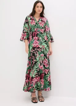 bonprix Robe longue en viscose fluide|Femme Robes