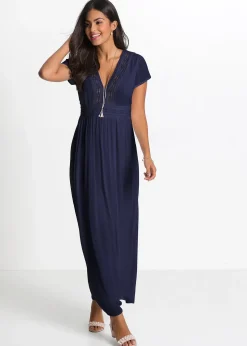 Femme bonprix Robes|Robe longue en viscose fluide
