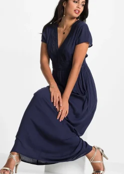 Femme bonprix Robes|Robe longue en viscose fluide