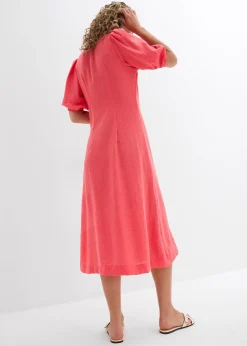 Femme bonprix Robes|Robe midi à manches bouffantes