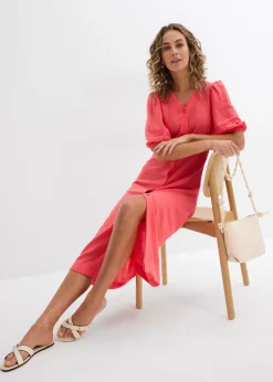 Femme bonprix Robes|Robe midi à manches bouffantes