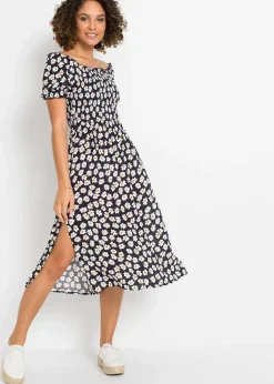 Femme bonprix Robes|Robe midi 100% viscose