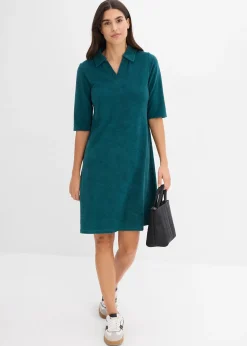 Femme bonprix Robes|Robe midi avec col polo