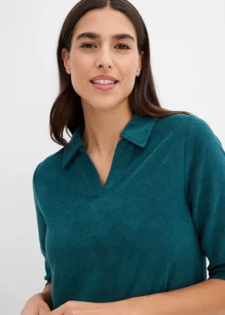 Femme bonprix Robes|Robe midi avec col polo