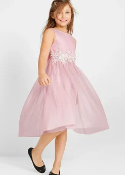 bonprix Robe midi avec empiècement dentelle|Enfant Vêtements Enfant|Filles 9-16 Ans·Robes & Combinaisons