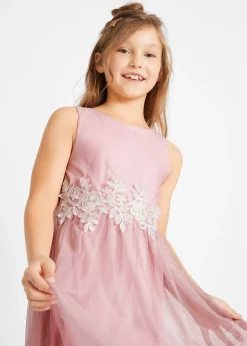 bonprix Robe midi avec empiècement dentelle|Enfant Vêtements Enfant|Filles 9-16 Ans·Robes & Combinaisons
