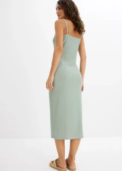 Femme bonprix Robes|Robe midi en crêpe léger