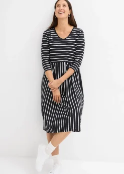 bonprix Robe midi en jersey coton|Femme Robes