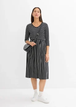 bonprix Robe midi en jersey coton|Femme Robes