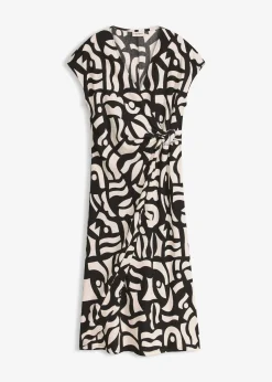 Femme bonprix Tailles Petite|Robes|Robe midi en jersey texturé