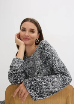 Femme bonprix Robes|Robe midi en jersey viscose extensible