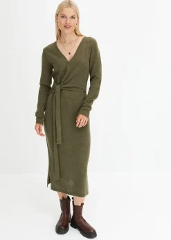 Femme bonprix Maille|Robes|Robe midi en maille