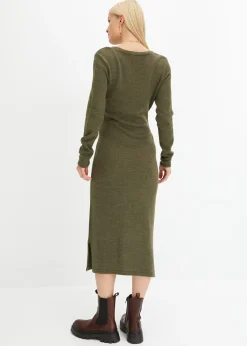 Femme bonprix Maille|Robes|Robe midi en maille