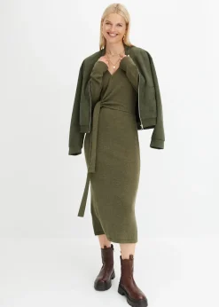 Femme bonprix Maille|Robes|Robe midi en maille