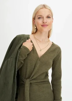 Femme bonprix Maille|Robes|Robe midi en maille