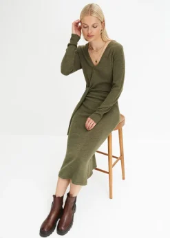 Femme bonprix Maille|Robes|Robe midi en maille