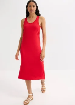 bonprix Robe midi en maille douce et côtelée|Femme Robes