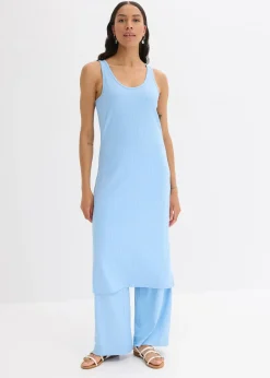 Femme bonprix Robes|Robe midi en maille douce et côtelée