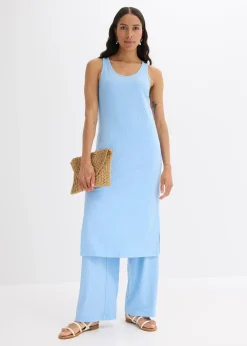 Femme bonprix Robes|Robe midi en maille douce et côtelée