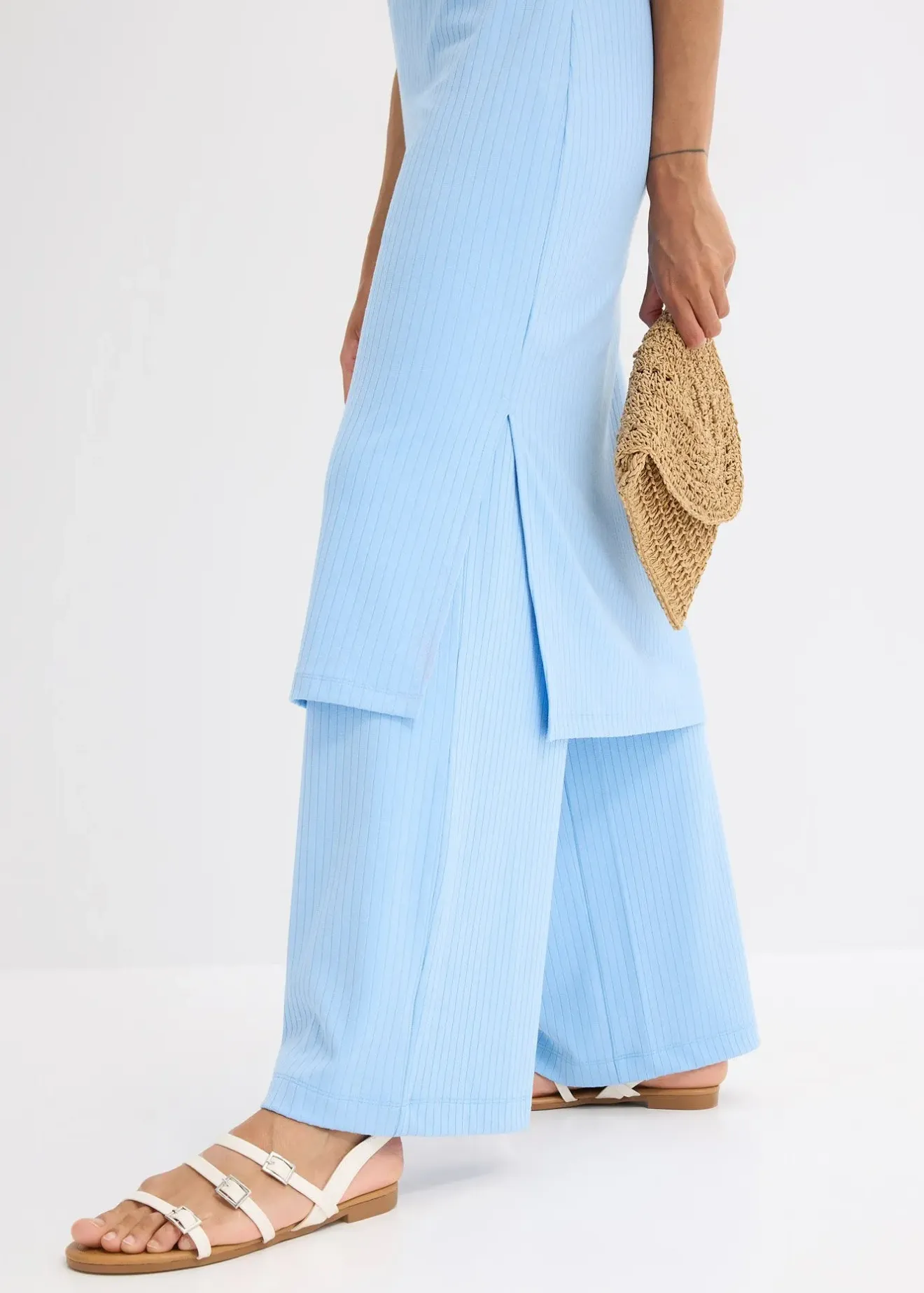 Femme bonprix Robes|Robe midi en maille douce et côtelée