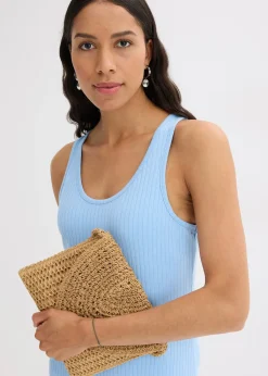 Femme bonprix Robes|Robe midi en maille douce et côtelée