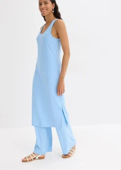 Femme bonprix Robes|Robe midi en maille douce et côtelée